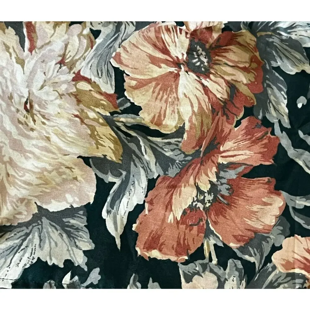 Vintage Window Puff Valance Pair Made in USA Cottagecore Floral Shabby Chic